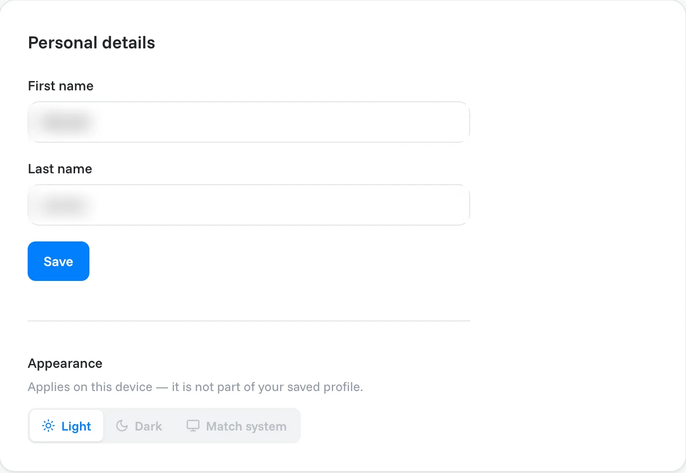 Personal details
