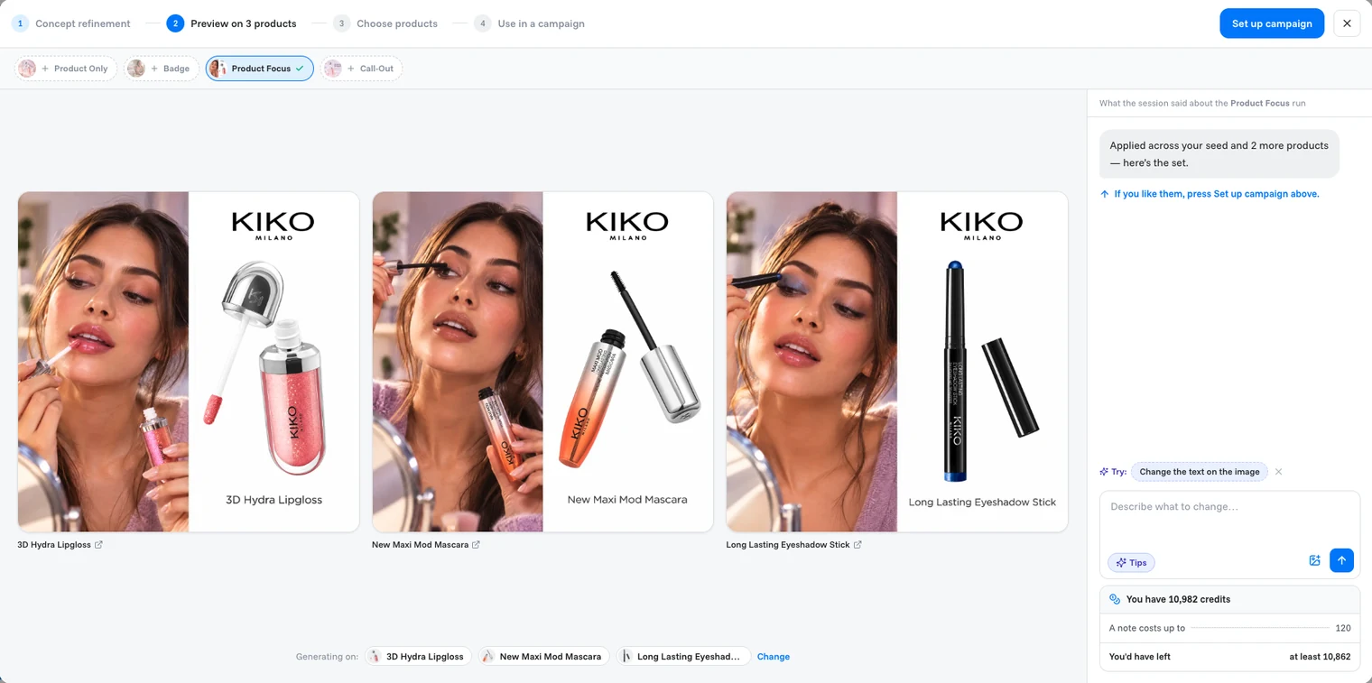 The style on three products